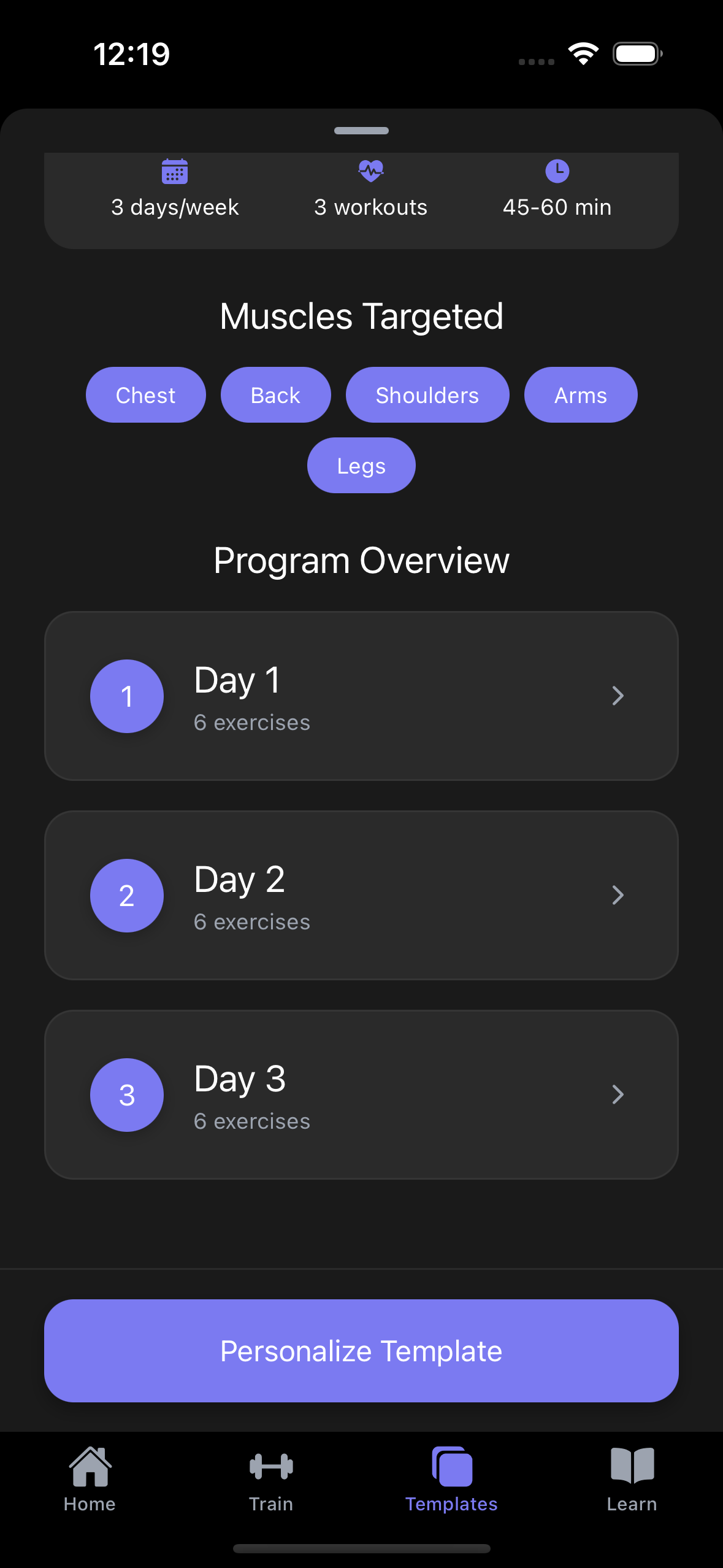 User assessment and strength testing